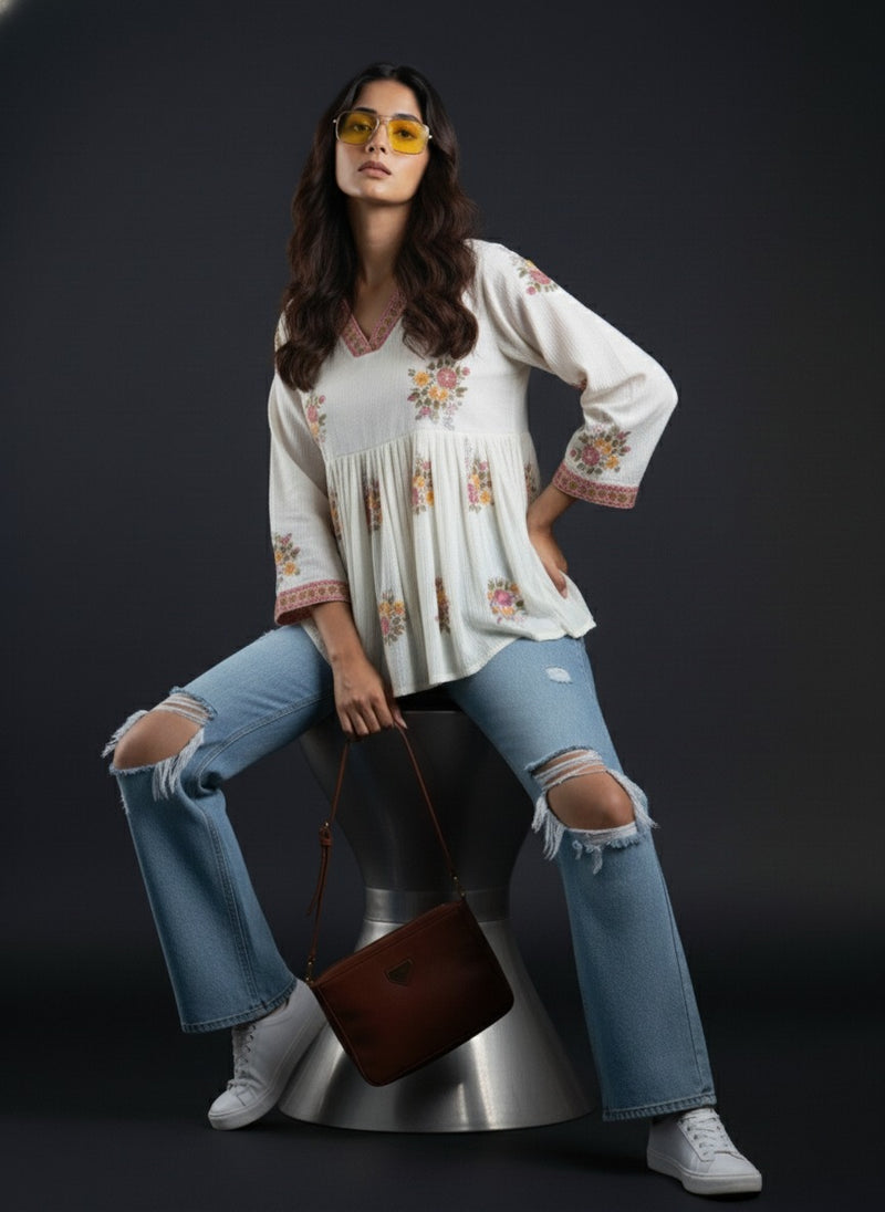 Petal Whisper Top