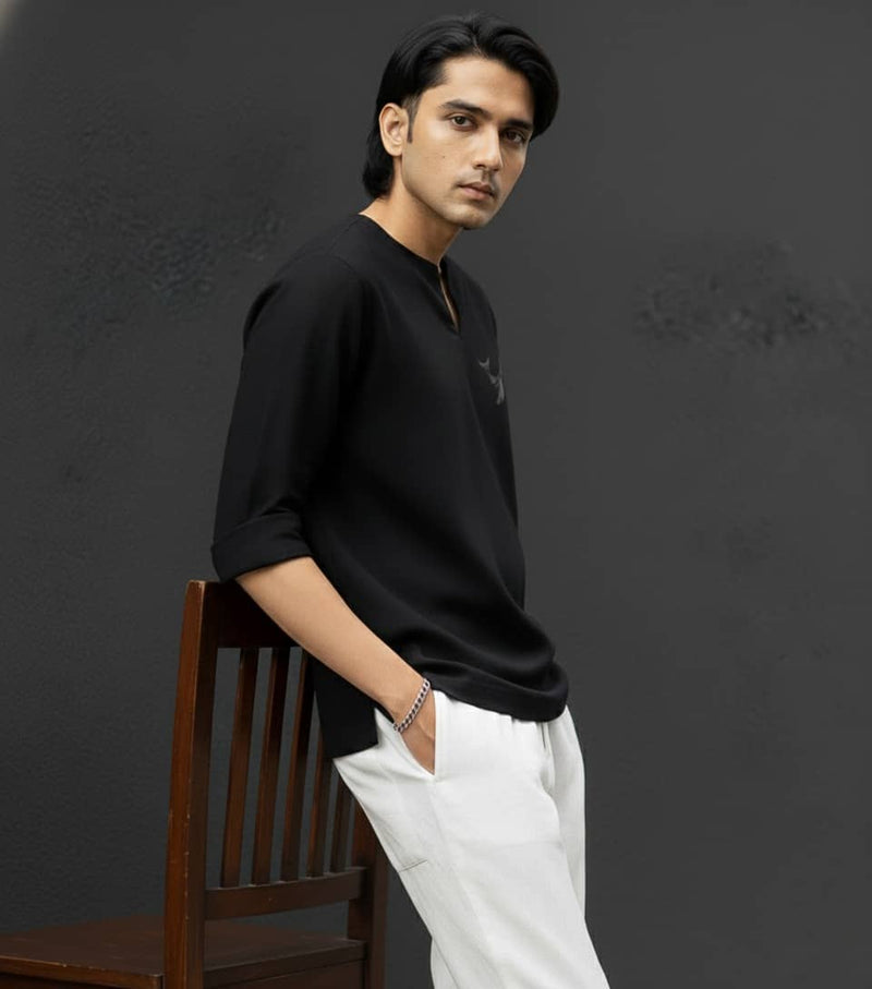 Midnight Drift Kurta — detail