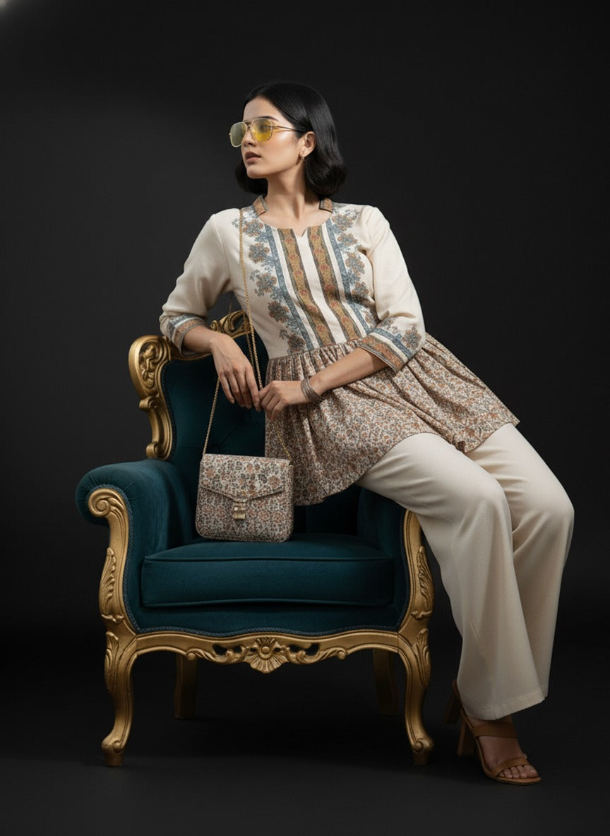 Short Anarkali brown