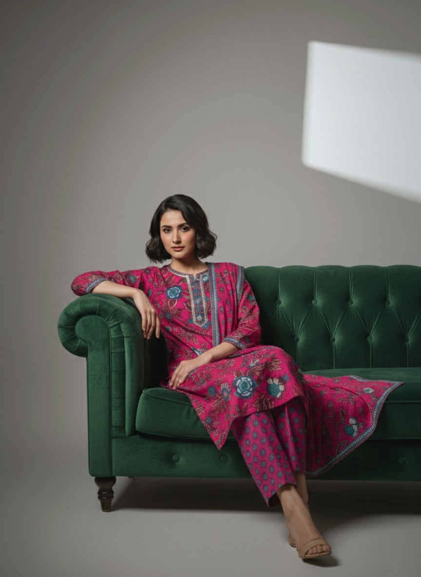 Passionate Pink kurti set