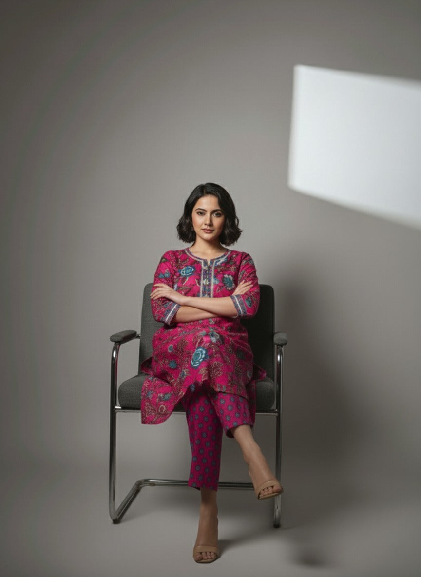 Passionate Pink kurti set