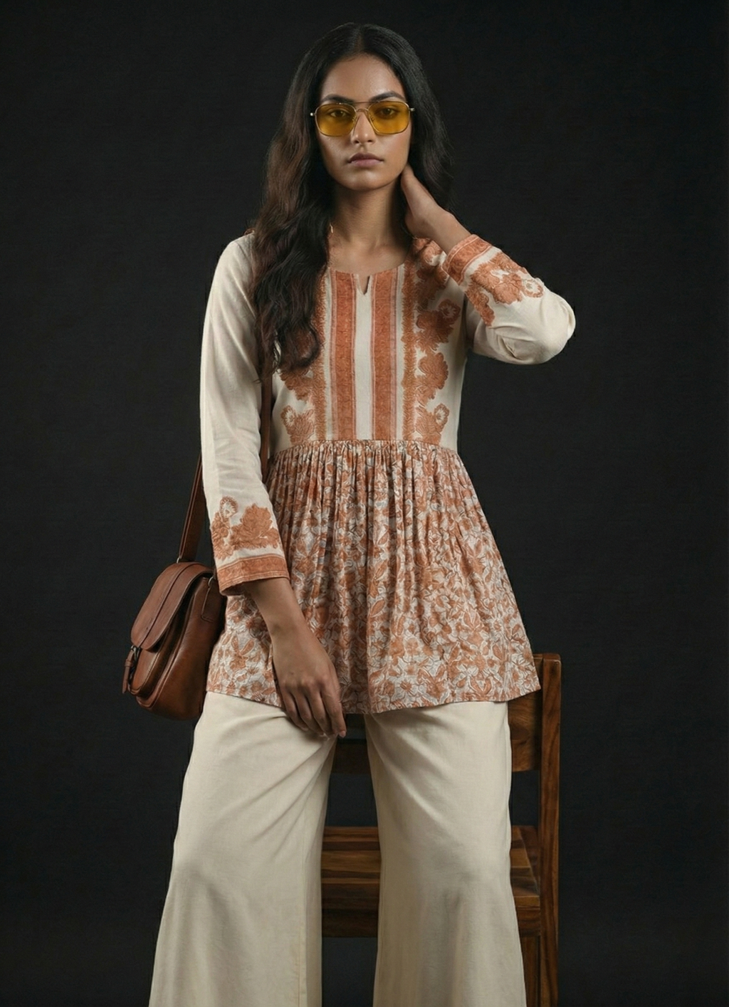 Anarkali Chocolate women top