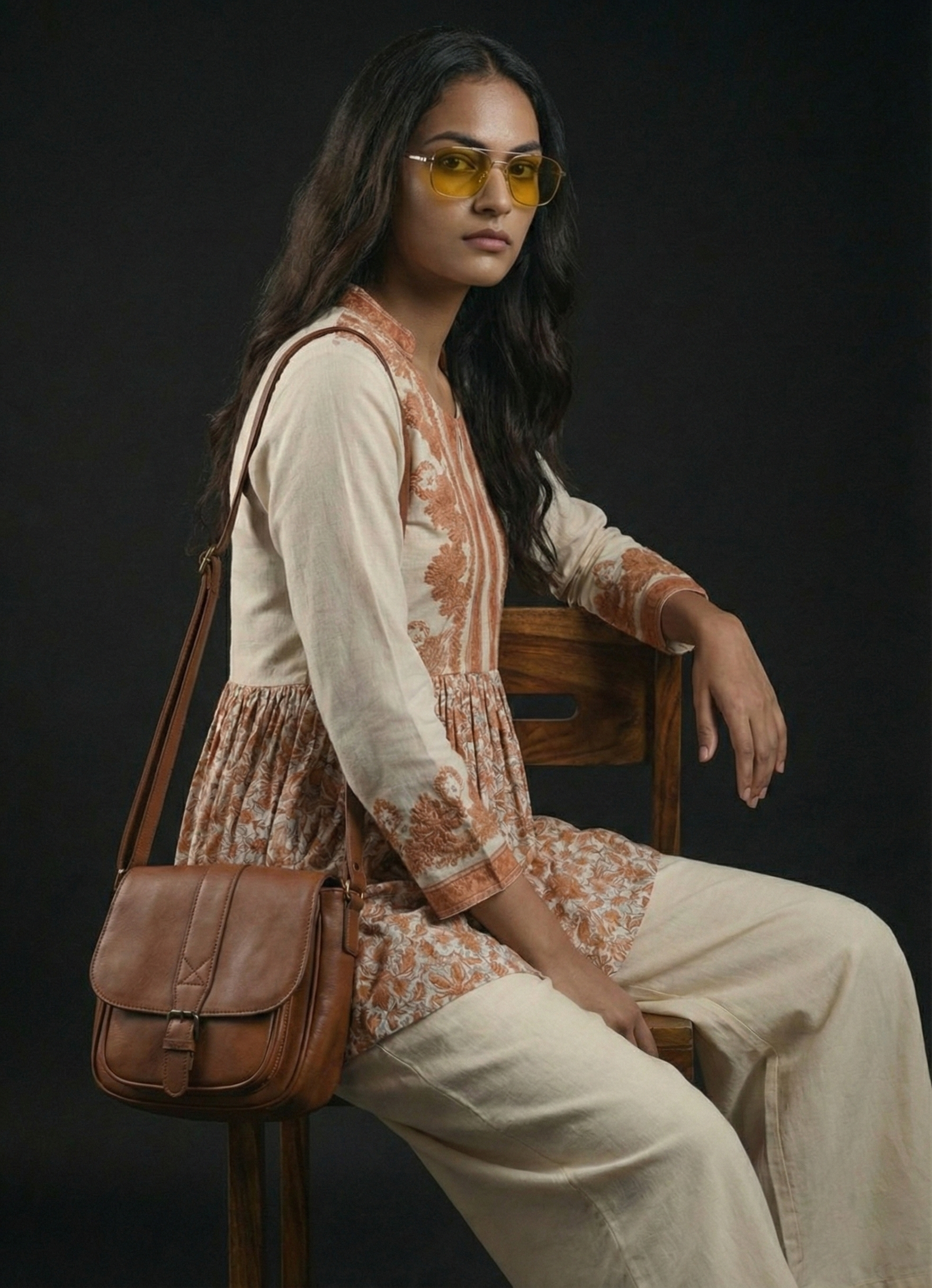 Anarkali Chocolate women top