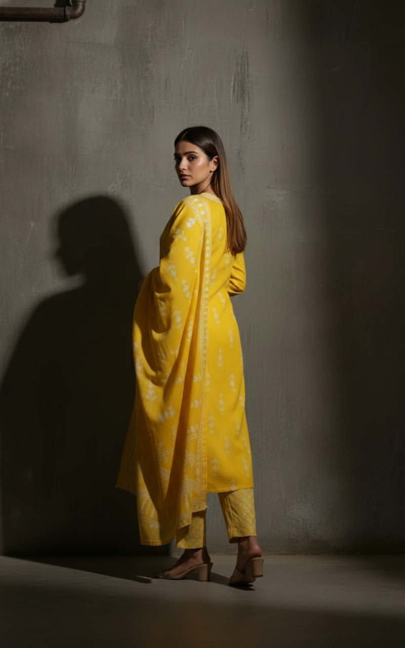 Yellow Cash kurti set