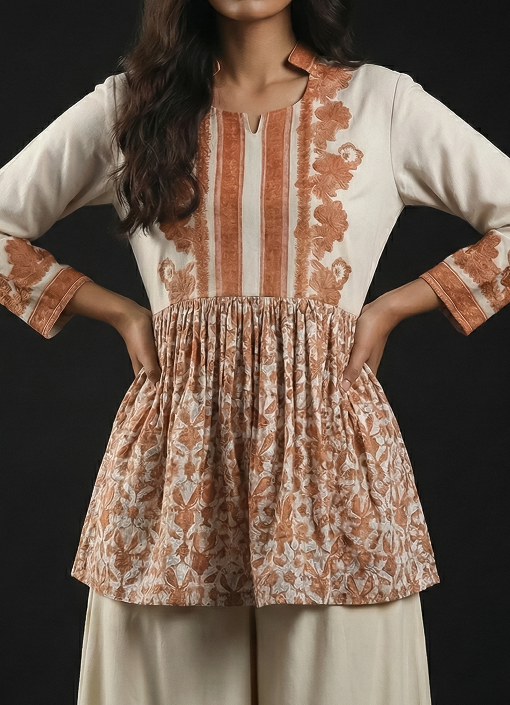 Anarkali Chocolate women top