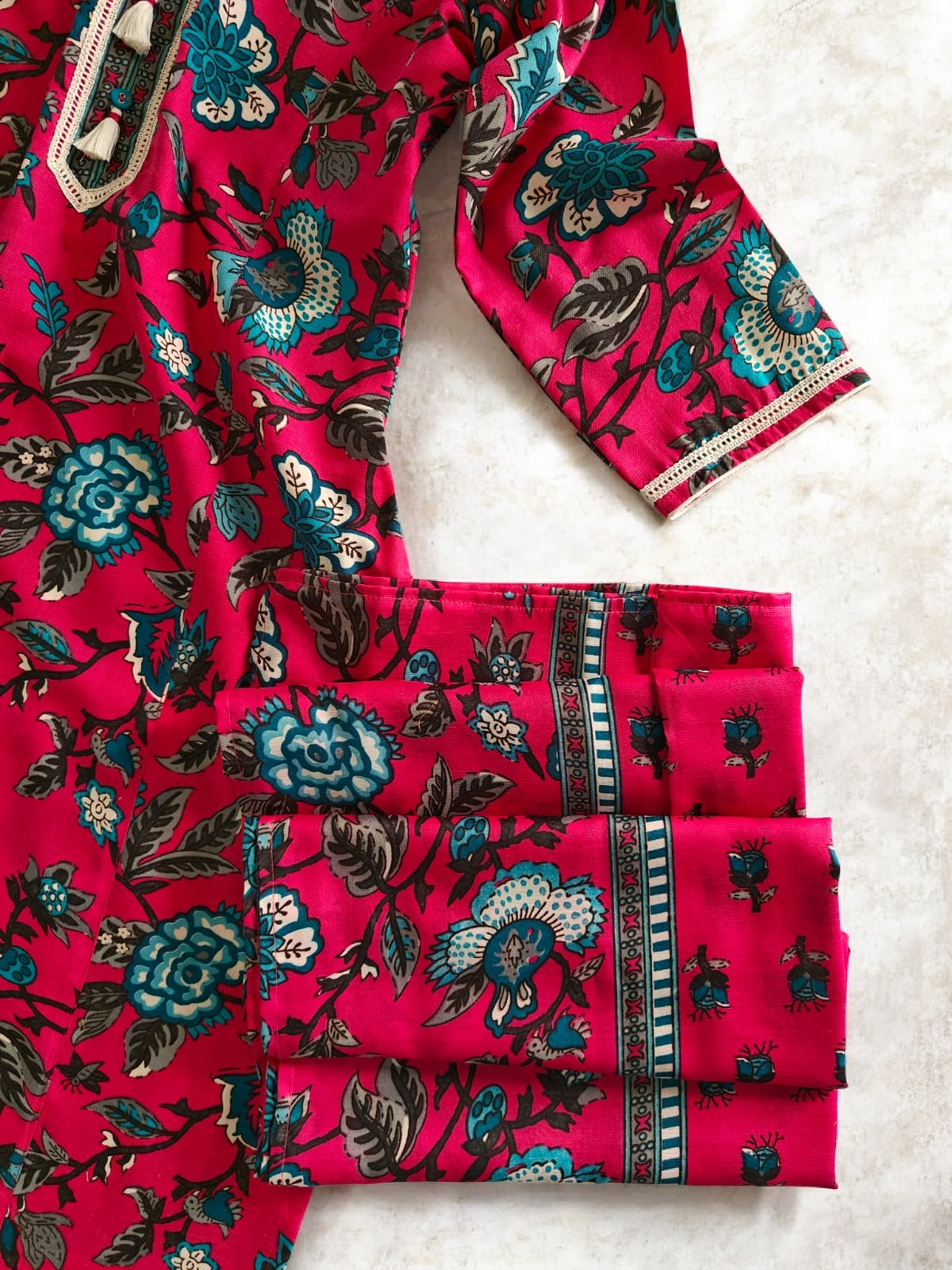 Passionate Pink kurti set