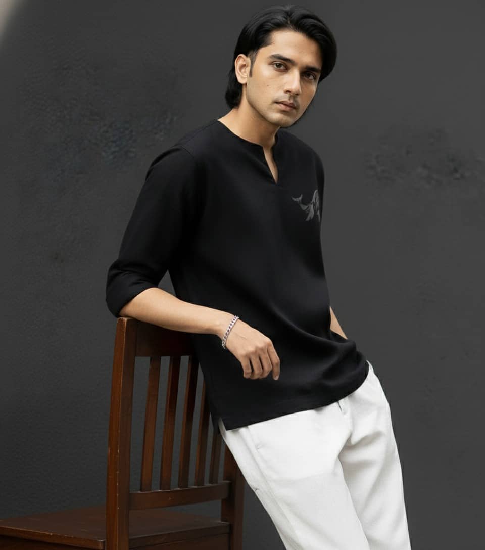 Midnight Drift Kurta view 5