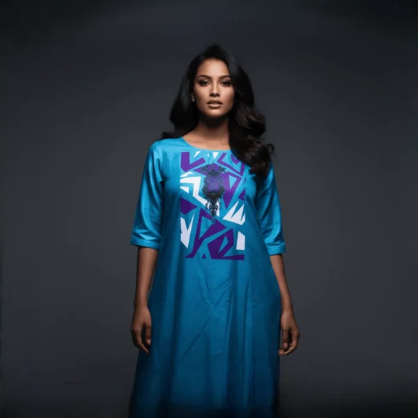 Indo western Long blue