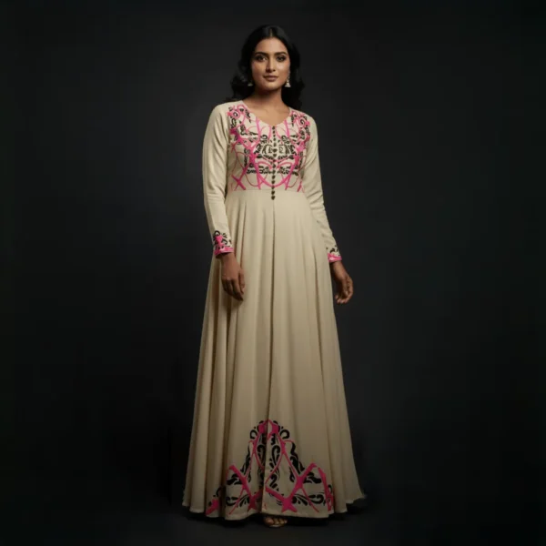 Indo western golden foil